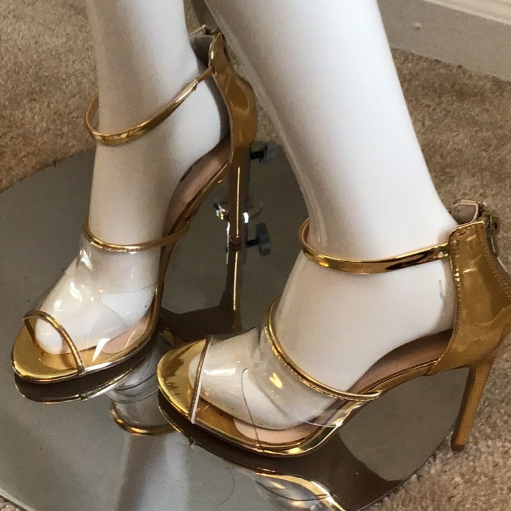 Gold Clear Party High Heel